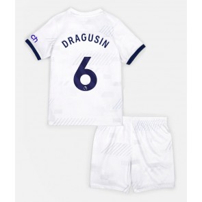 Tottenham Hotspur Radu Dragusin #6 Hemmaställ Barn 2023-24 Kortärmad (+ Korta byxor)